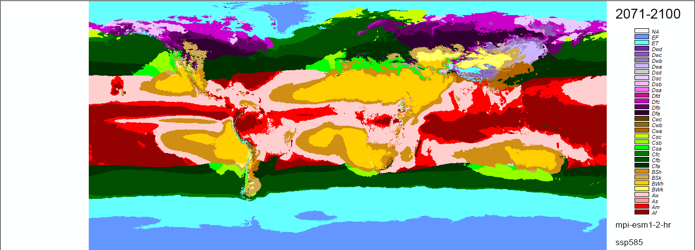 Koppen Geiger Climate Map 1 Km Global Köppen–Geiger Climate Classification For Present And Future – Chelsa Climate