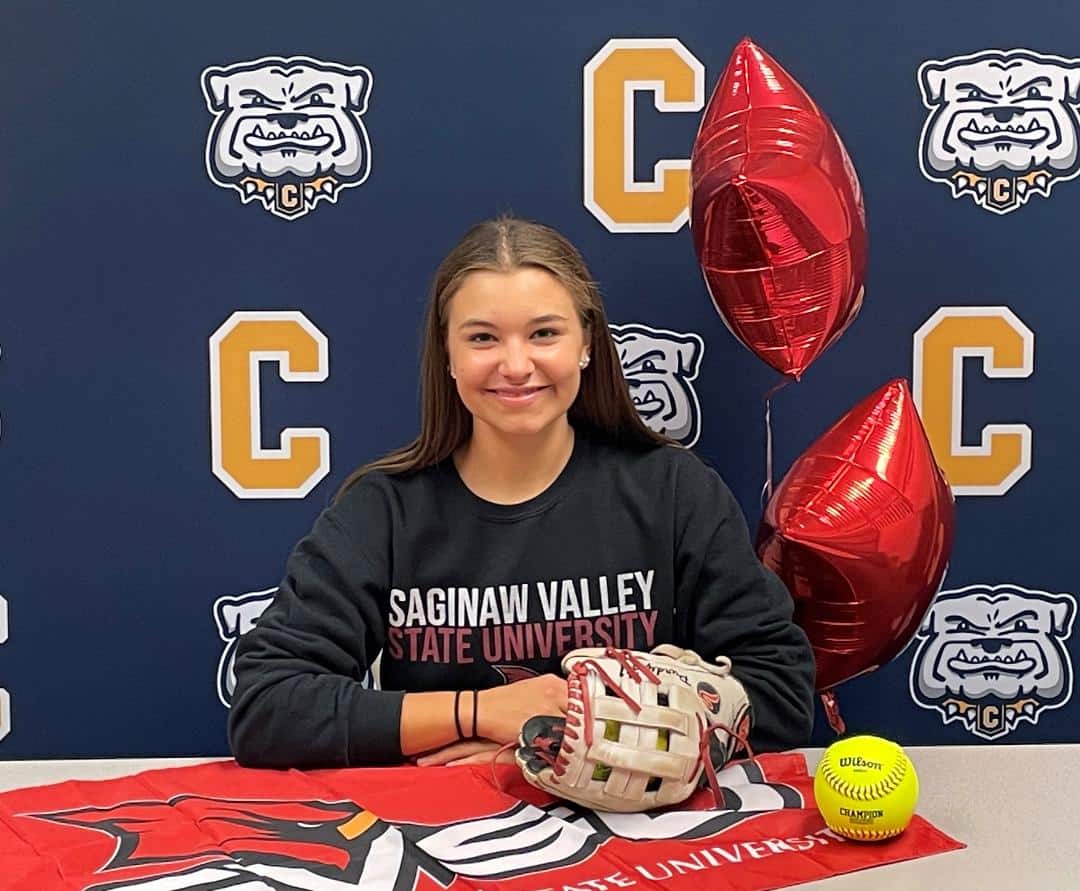 Mya Purdy Signs Letter of Intent to Play Softball for Saginaw Valley