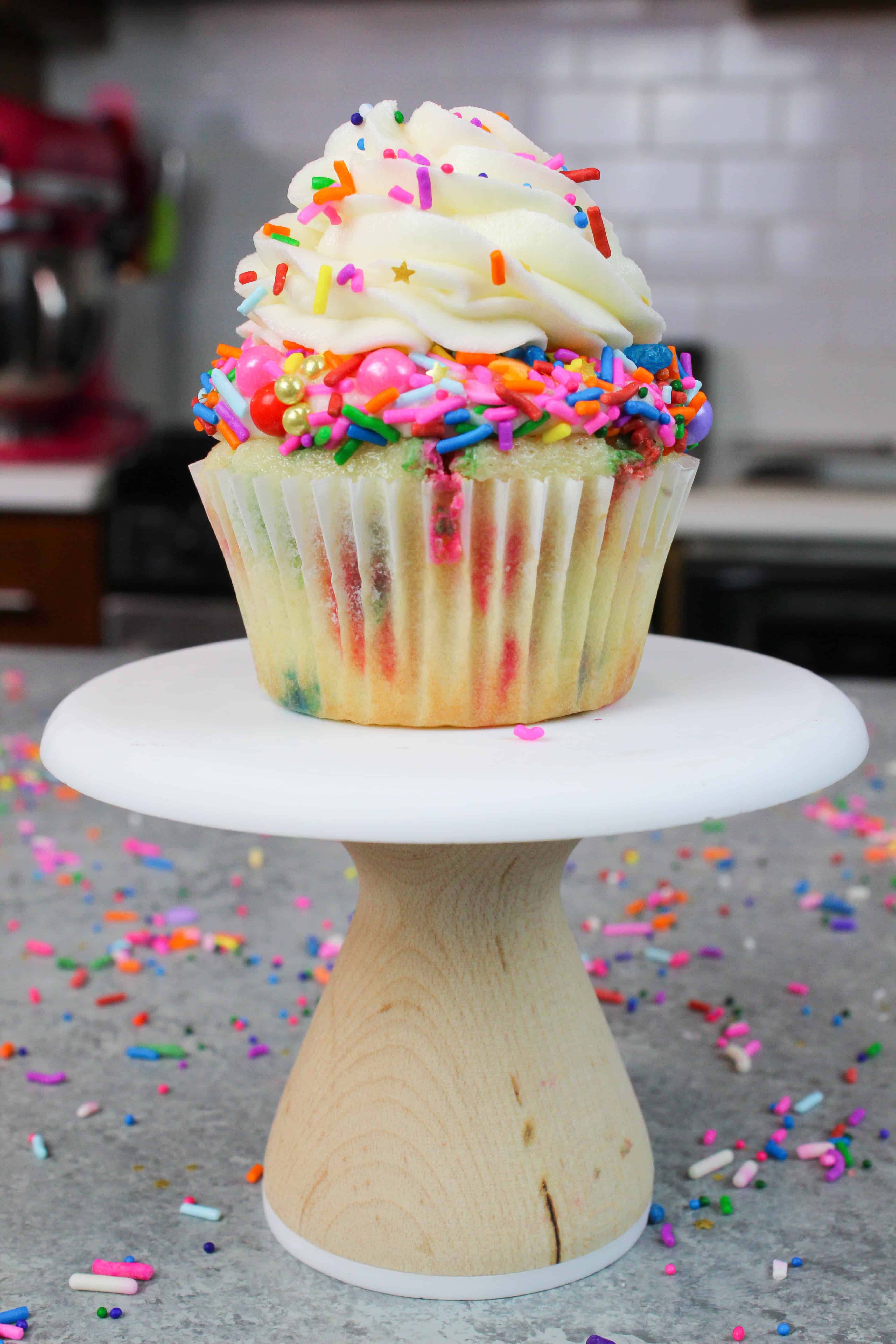 Funfetti Cupcake Recipe with Homemade Buttercream Frosting