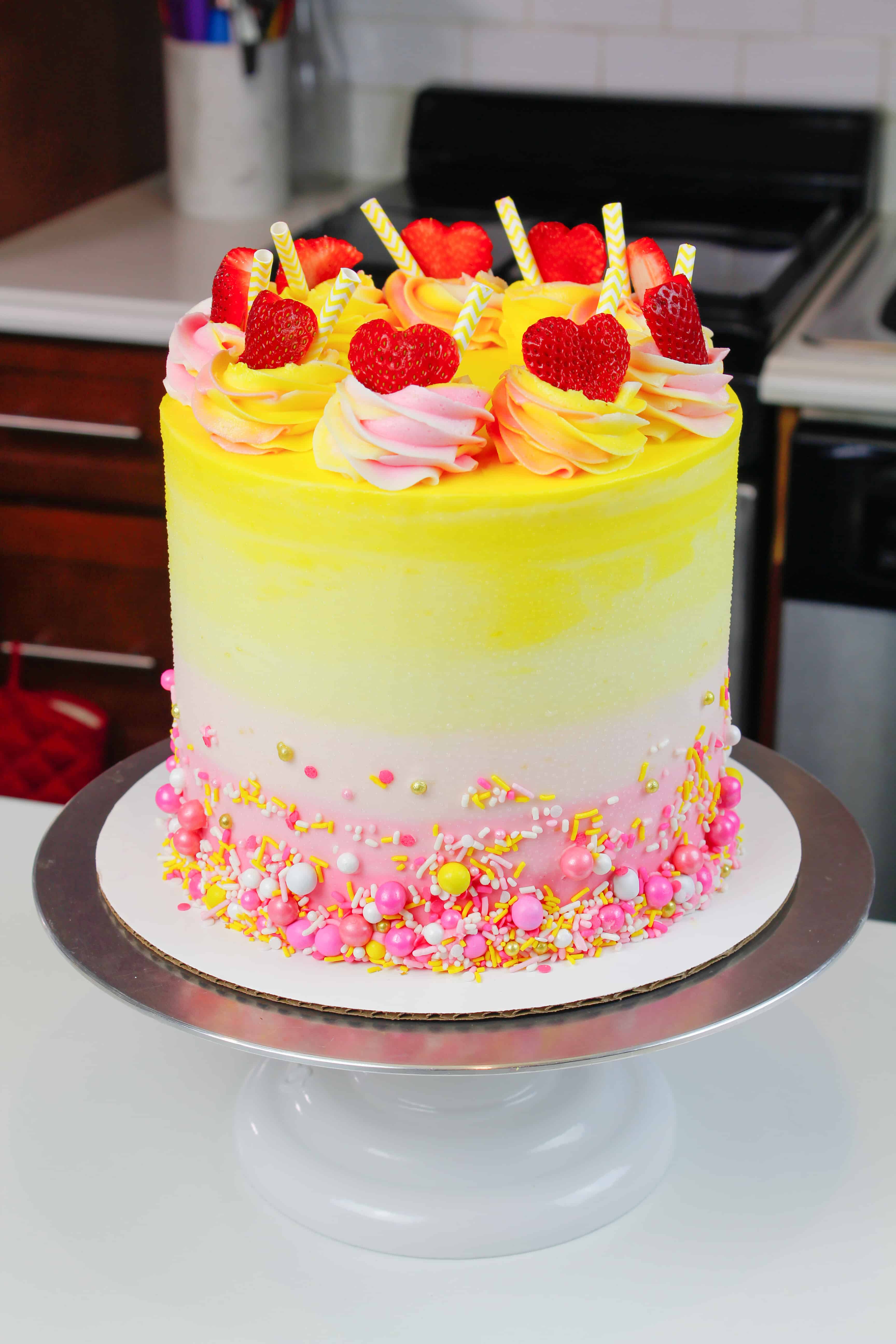 Pink Lemonade Ice Cream Cake Recipe Chelsweets