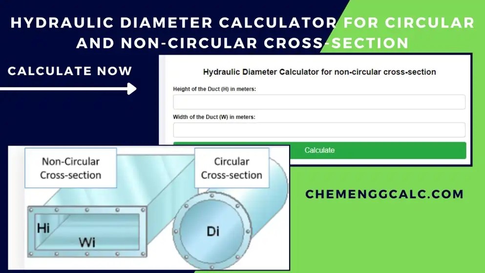 Hydraulic Diameter Calculator for Circular and NonCircular cross