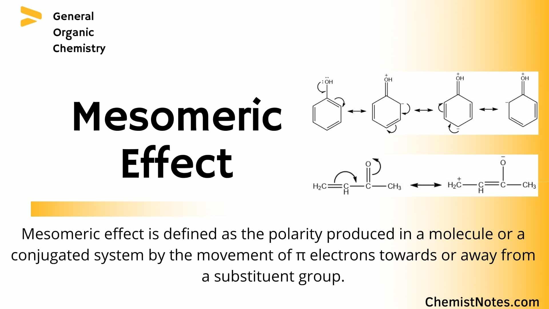 Mesomeric Effect, +M effect, M effect Chemistry Notes