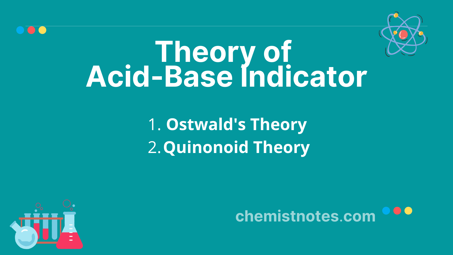 Theories of acid base indicators Chemistry Notes