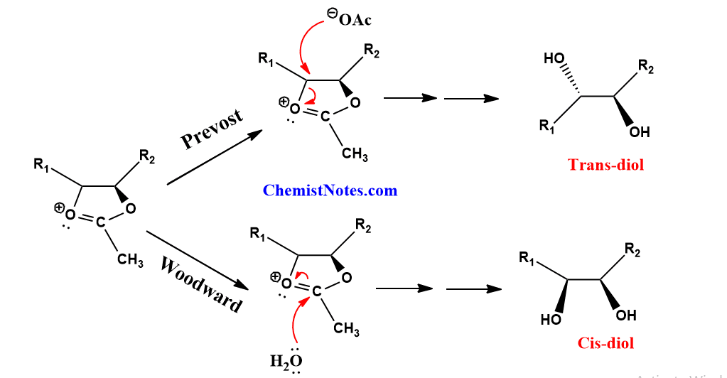 Woodward Hydroxylation Easy Mechanism, examples Chemistry Notes
