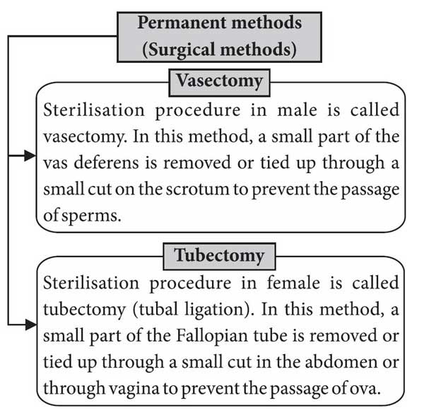 Reproductive Health Class 12 Revision Notes Birth control, Infertility