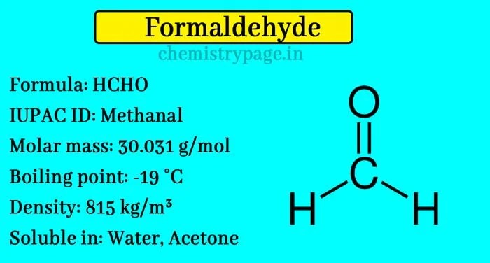 formaldehyde formula Archives Chemistry Page