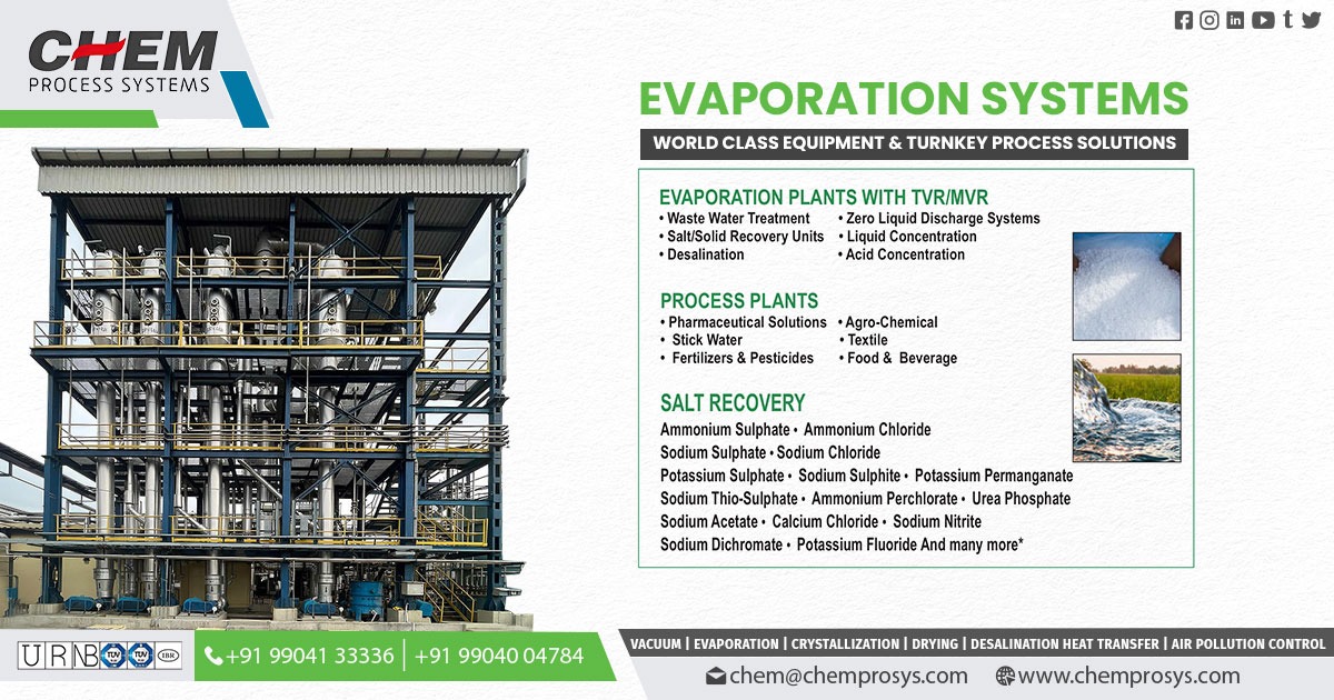 Manufacturer and Supplier of Evaporation System Chem Process System
