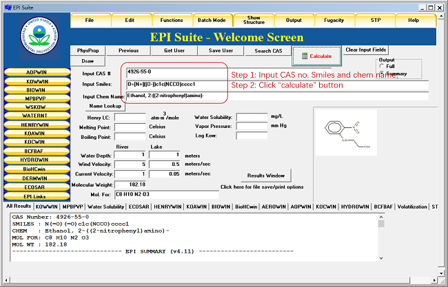 How to Use US EPA EPI Suite to Predict Chemical Substance Properties
