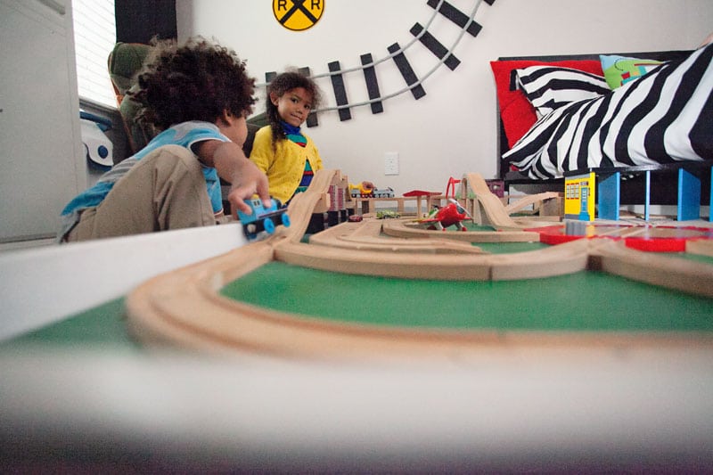 Train Room DIY Wall Train Tracks Cherish365