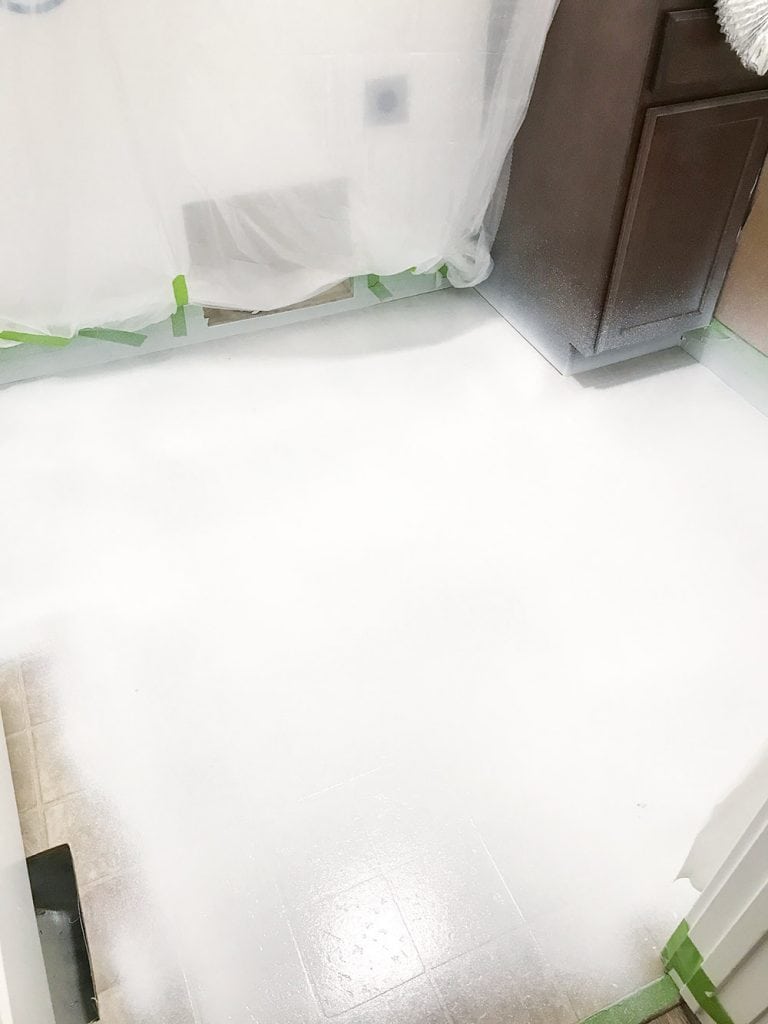 How to Paint Vinyl Floors | Cement Tile Look - Cherished Bliss (768 x 1024 Pixel)