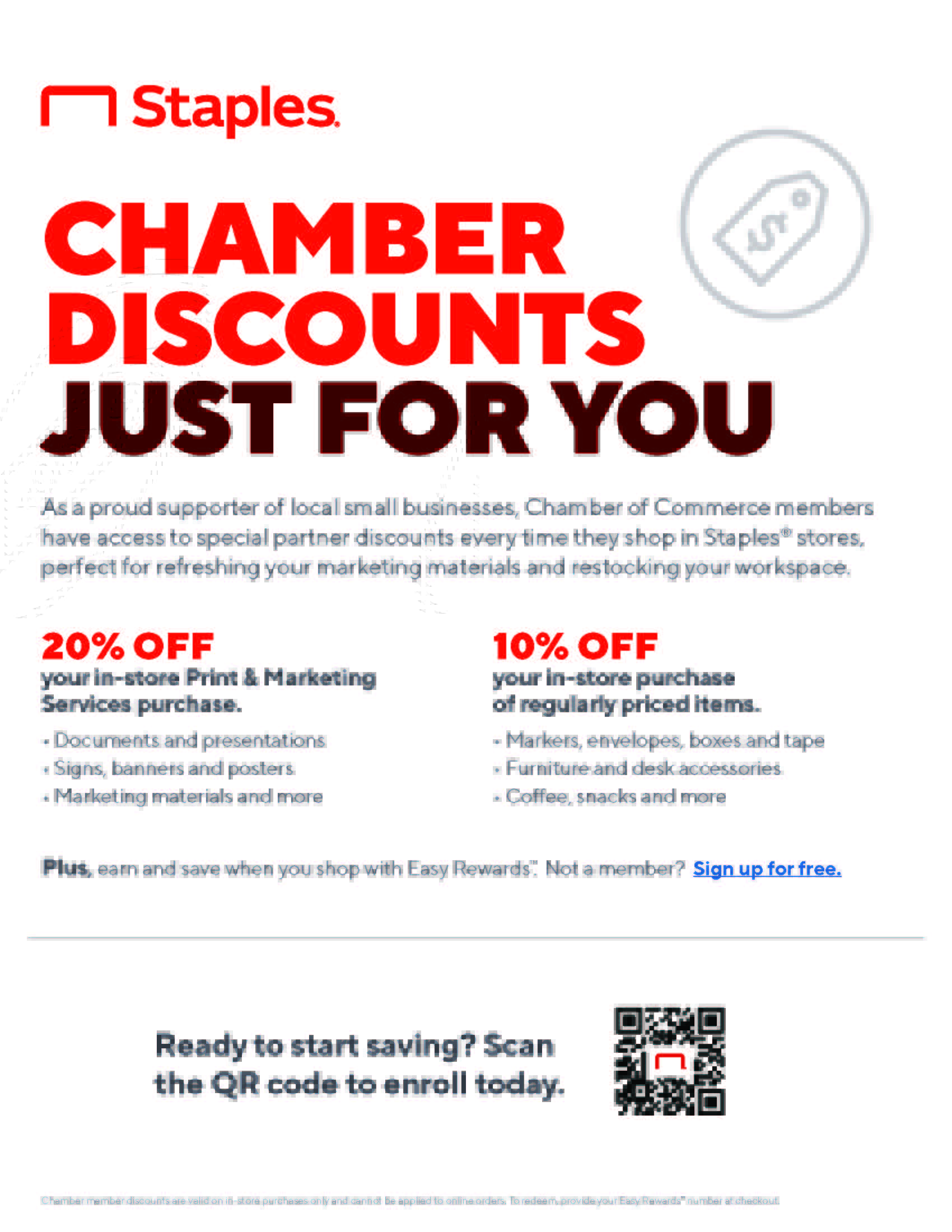 Chamber Members Eligible For Discounts At Staples Stores Cherokee