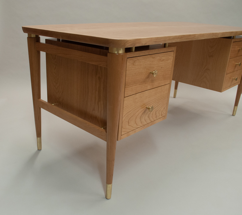 MidCentury Modern Desk Cherry Brook Woodworks
