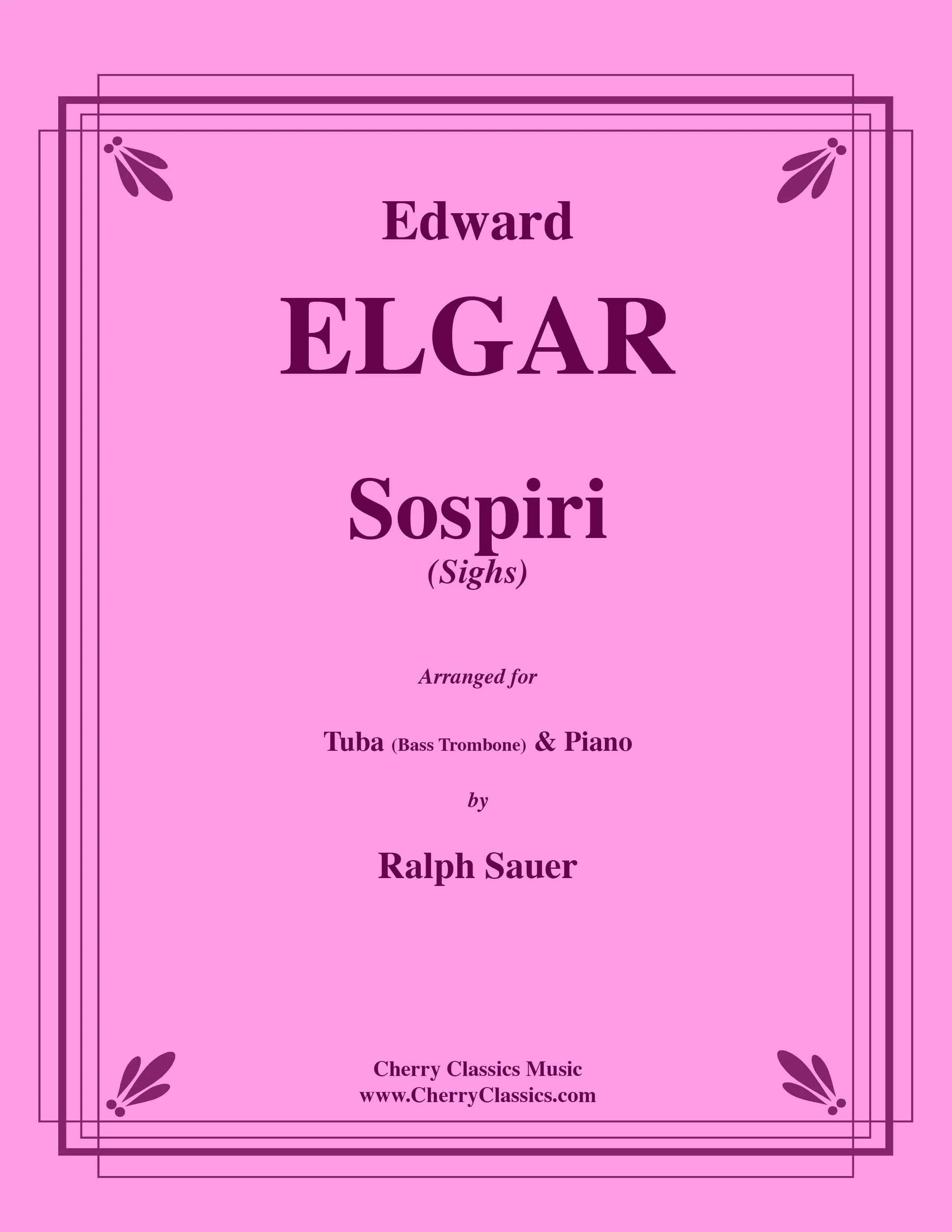 Elgar Sospiri for Tuba or Bass Trombone and Piano Cherry Classics Music