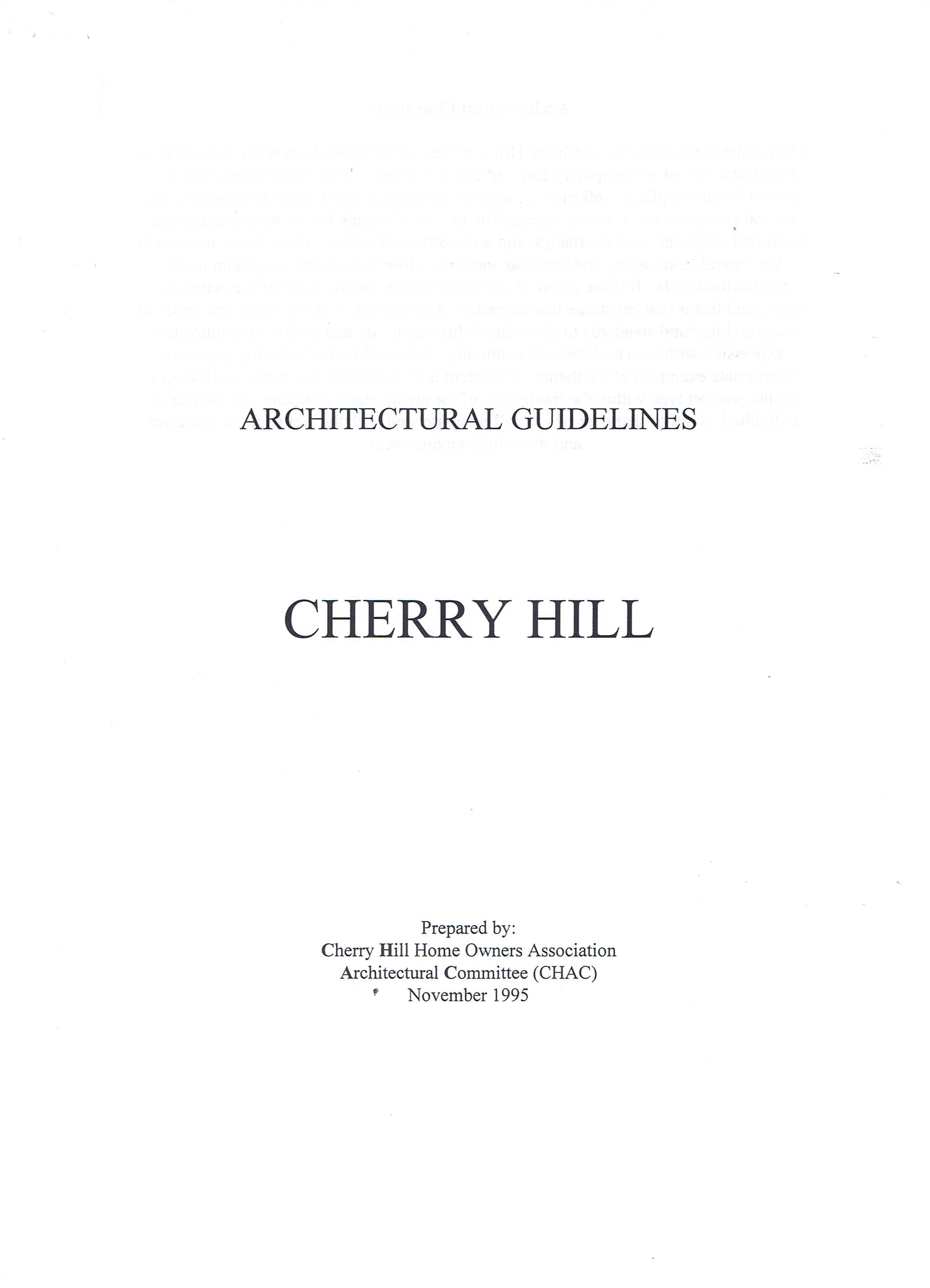 Cherry Hill Farm Homeowners Association