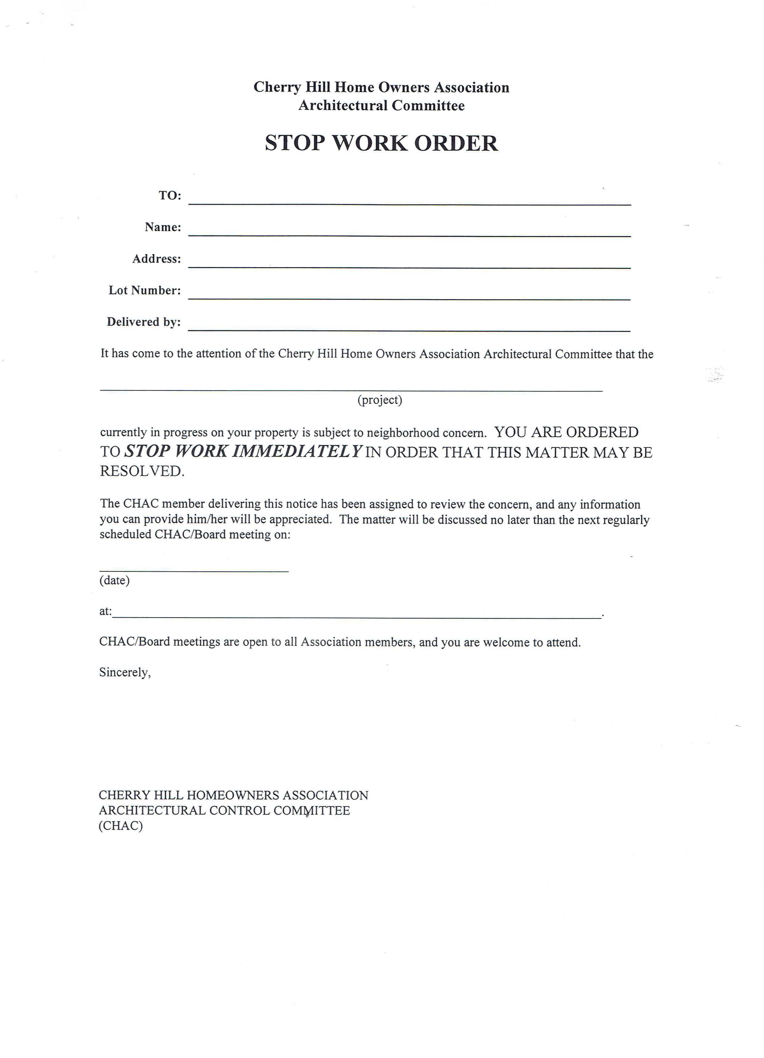 Cherry Hill Farm Homeowners Association