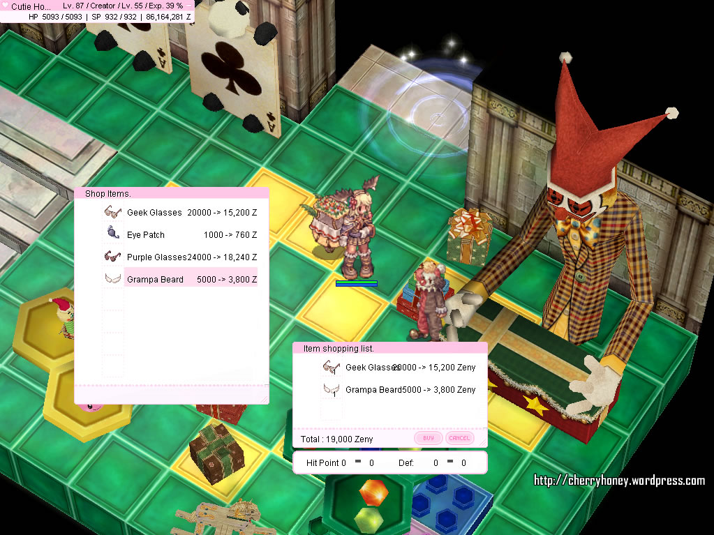 Ragnarok Online Quest creación Homúnculo cherryhoney