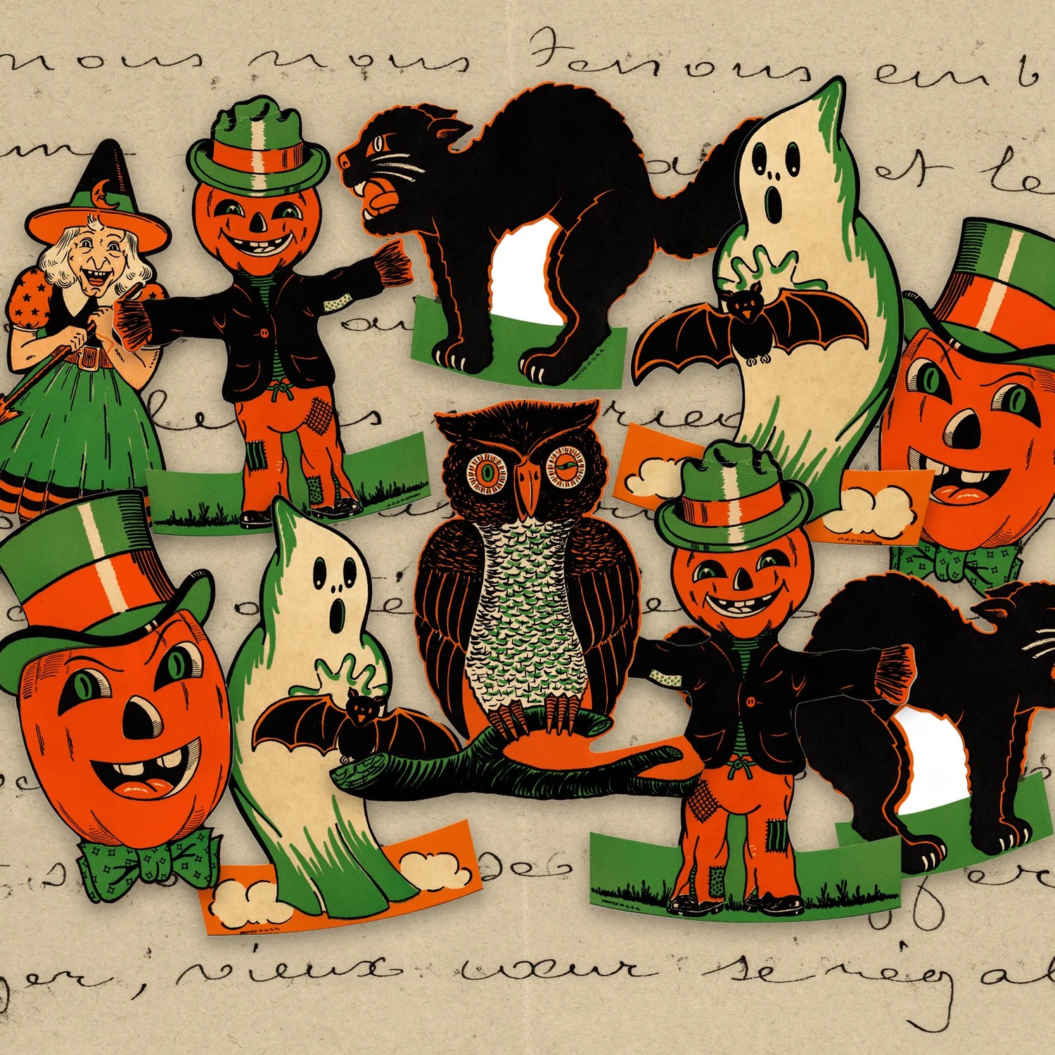 Vintage Halloween Stickers Pack Cherry Moon Factory