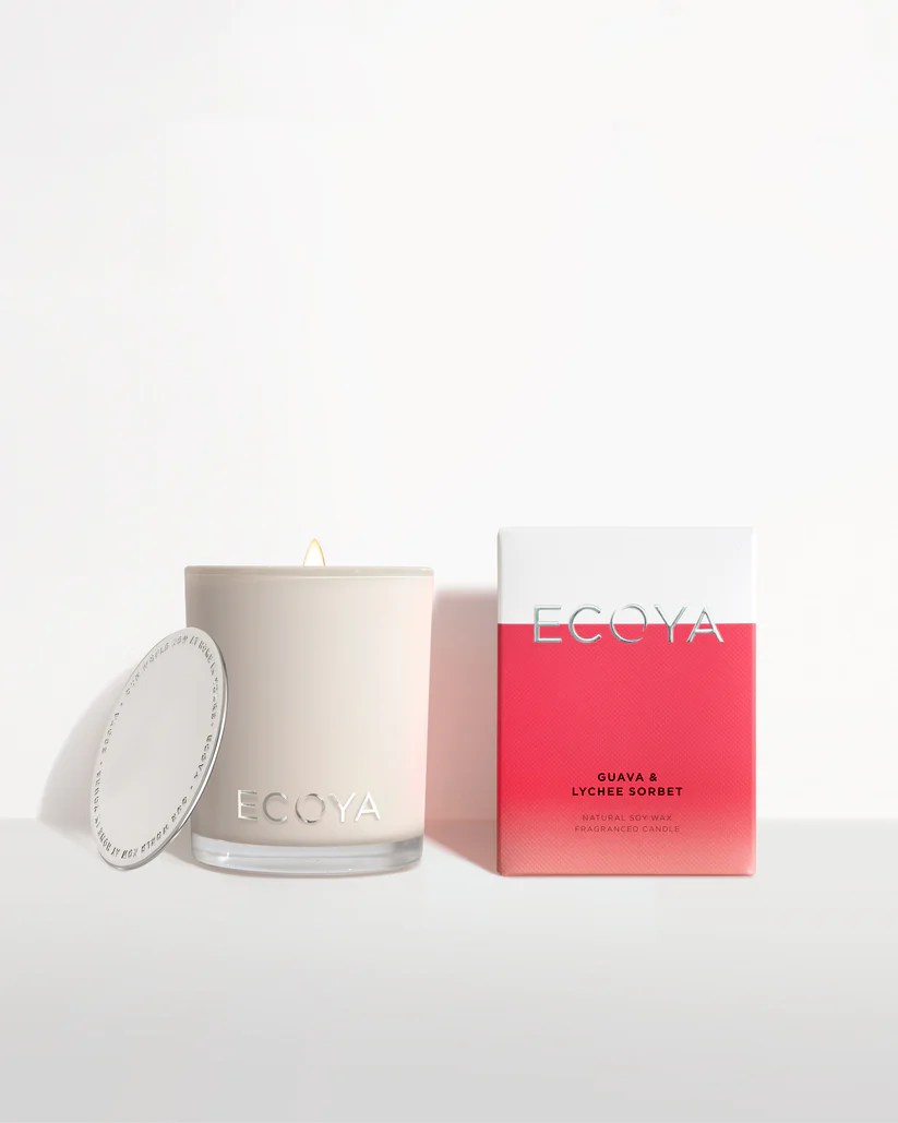 ECOYA Guava & Lychee Sorbet Mini Madison Candle Cherrywood Florist
