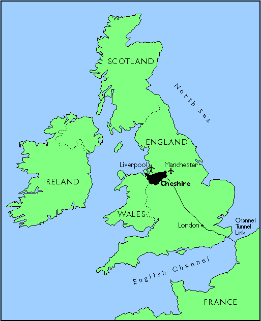 Cheshire On A Map About Cheshire