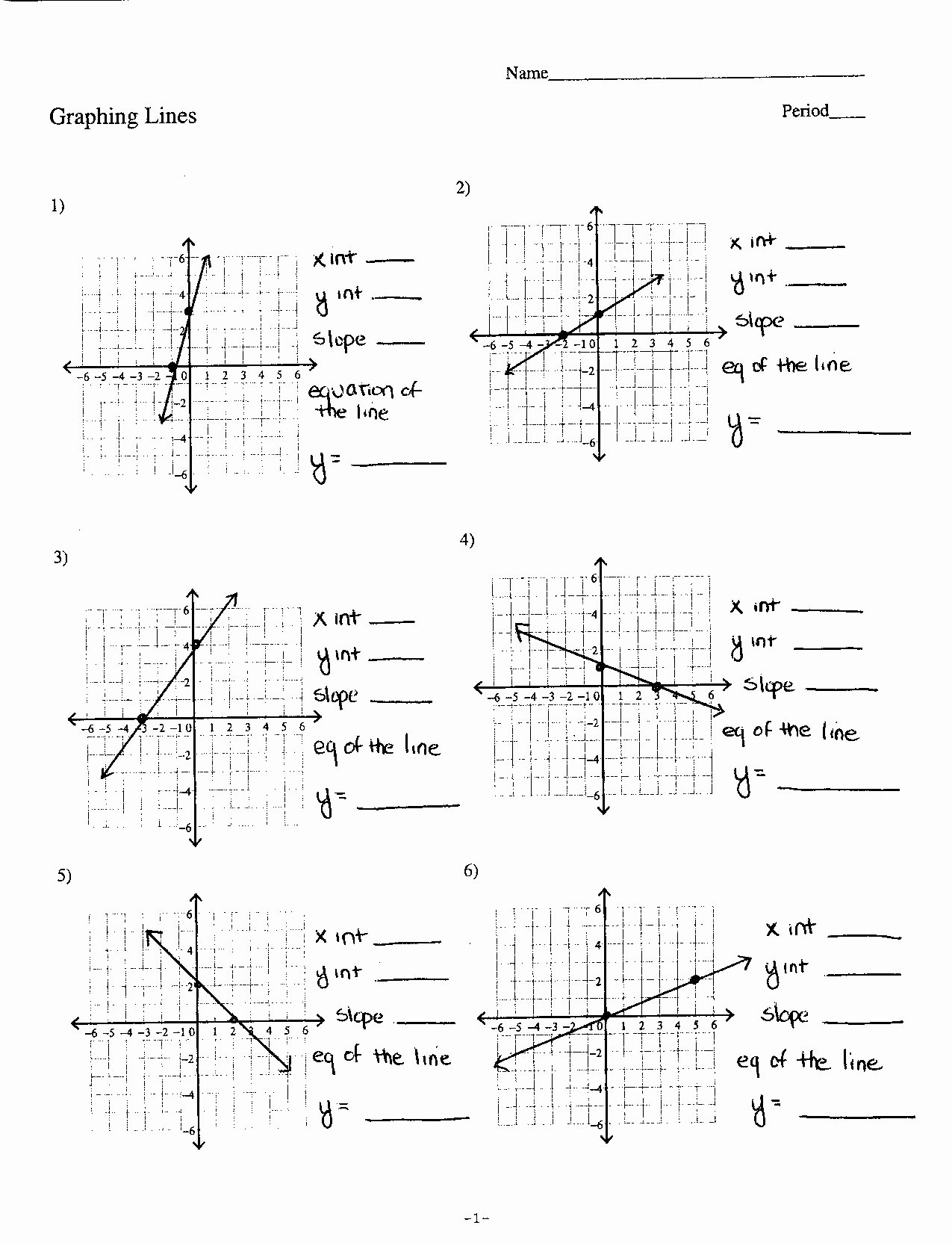 Lesson 5 homework practice slope intercept form answer key Homework