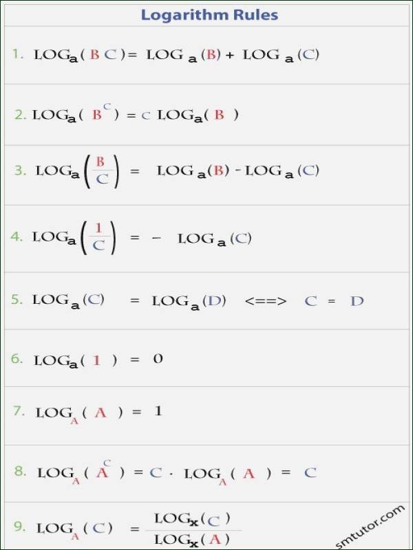 50 Logarithm Worksheet With Answers