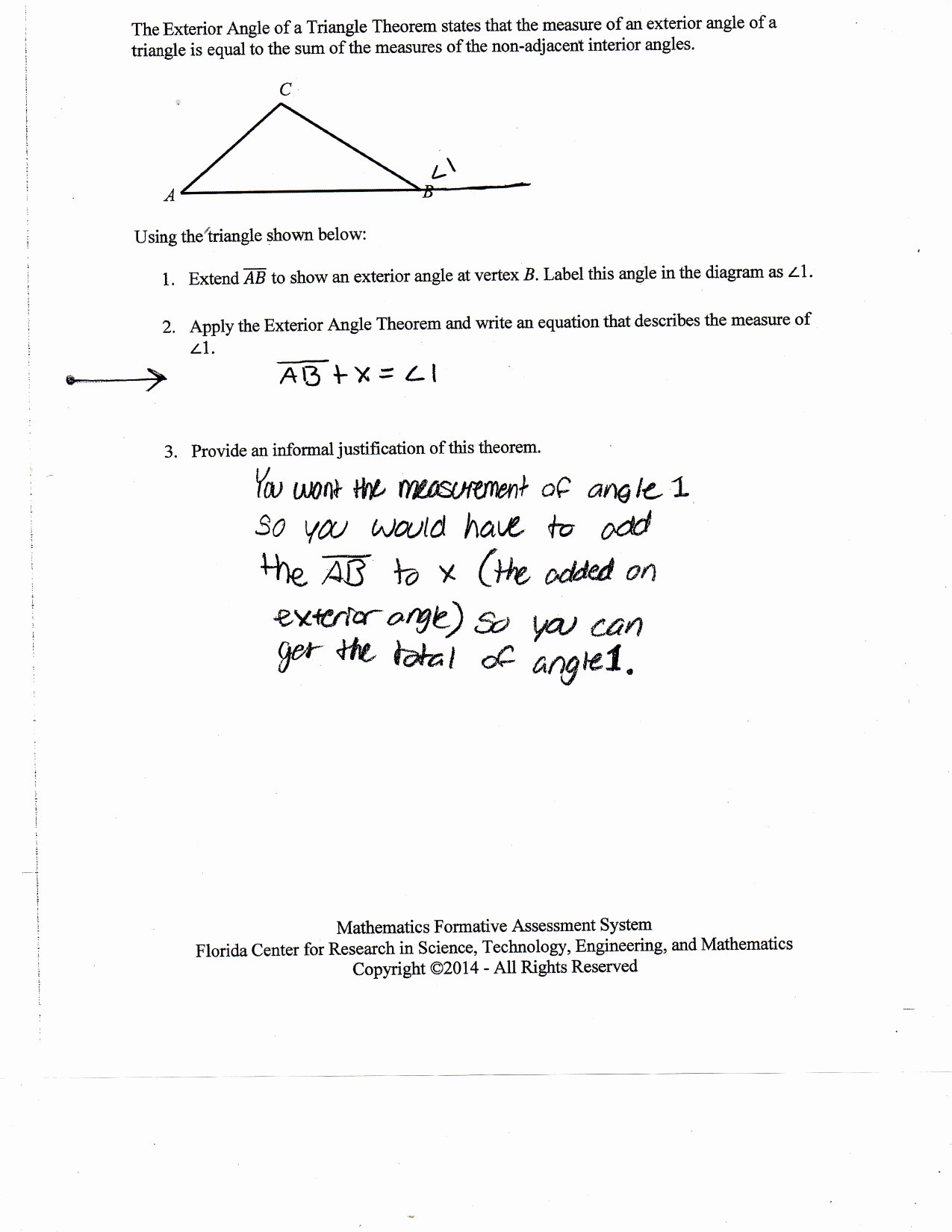 Interior Angle Sum Theorem Worksheet Printable Worksheets And Activities For Teachers Parents Tutors And Homeschool Families