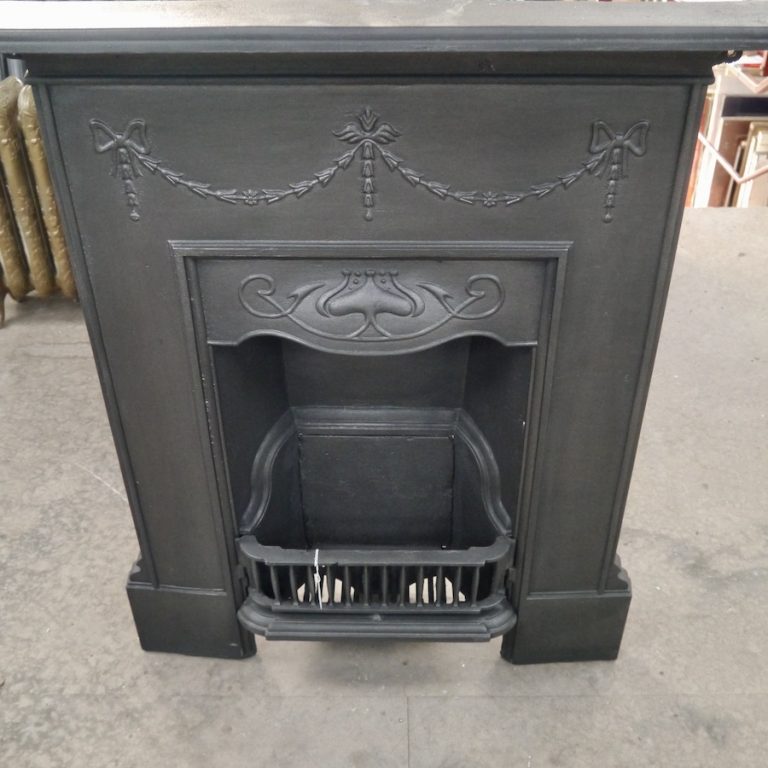 Antique Bows And Swags Cast Iron Fireplace Chester Paint Stripping