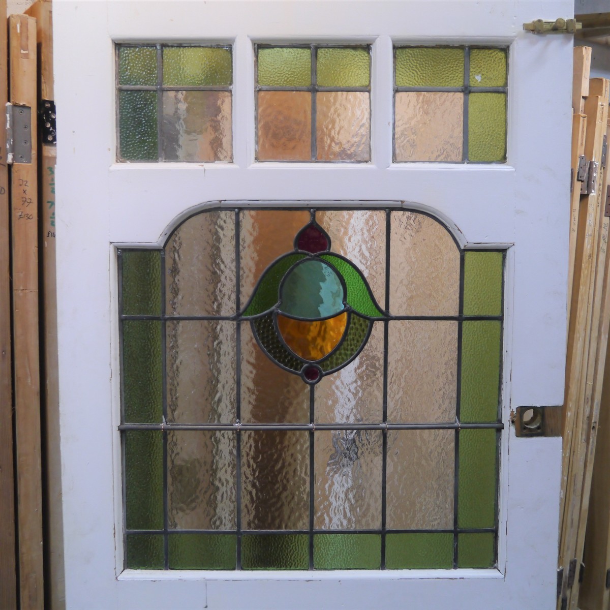 Reclaimed Stained Glass External Door Chester Paint Stripping