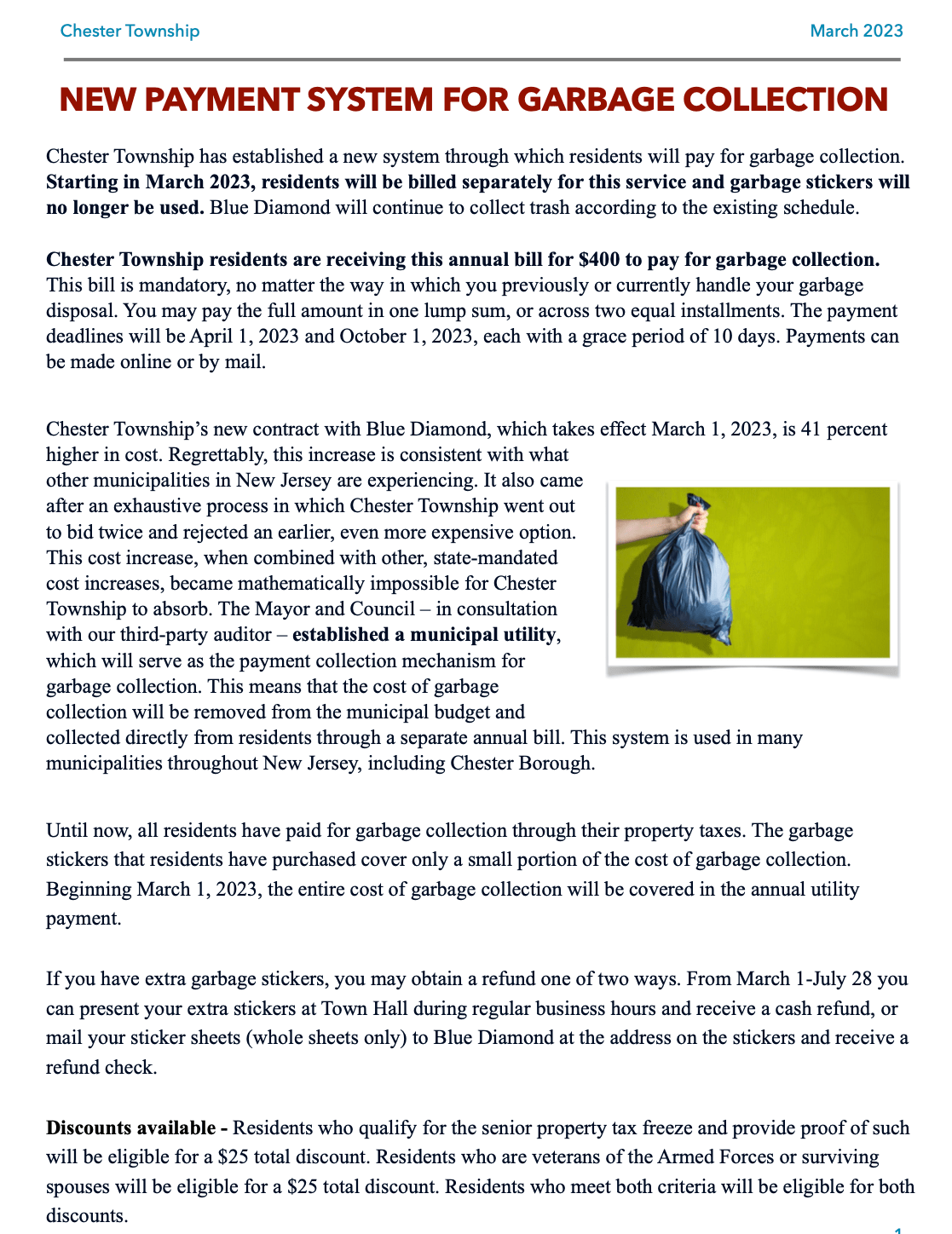 March Update Garbage Collection Blog