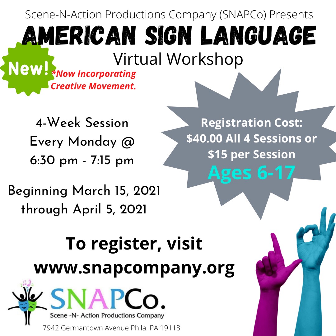 SNAPCo Presents American Sign Language Virtual Chestnut Hill