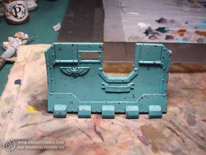 Paint rust and chipped paint like a Golden Demon winner • Chest of Colors