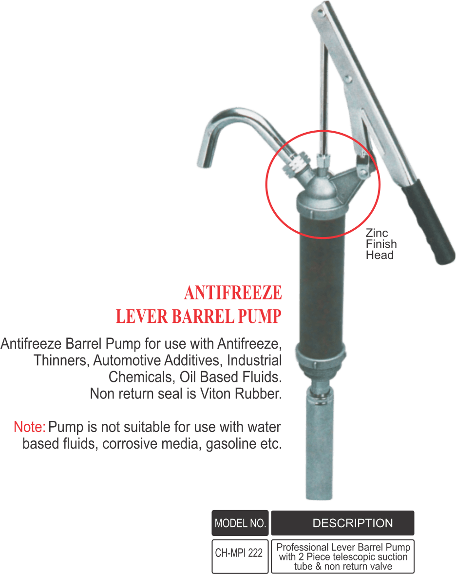 Antifreeze Lever Barrel Pump Chetak Tools India
