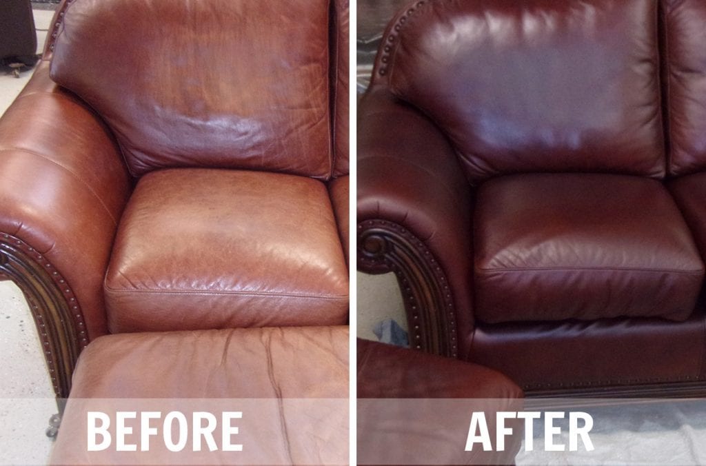 Leather Cleaning Before & After Chet's Cleaning