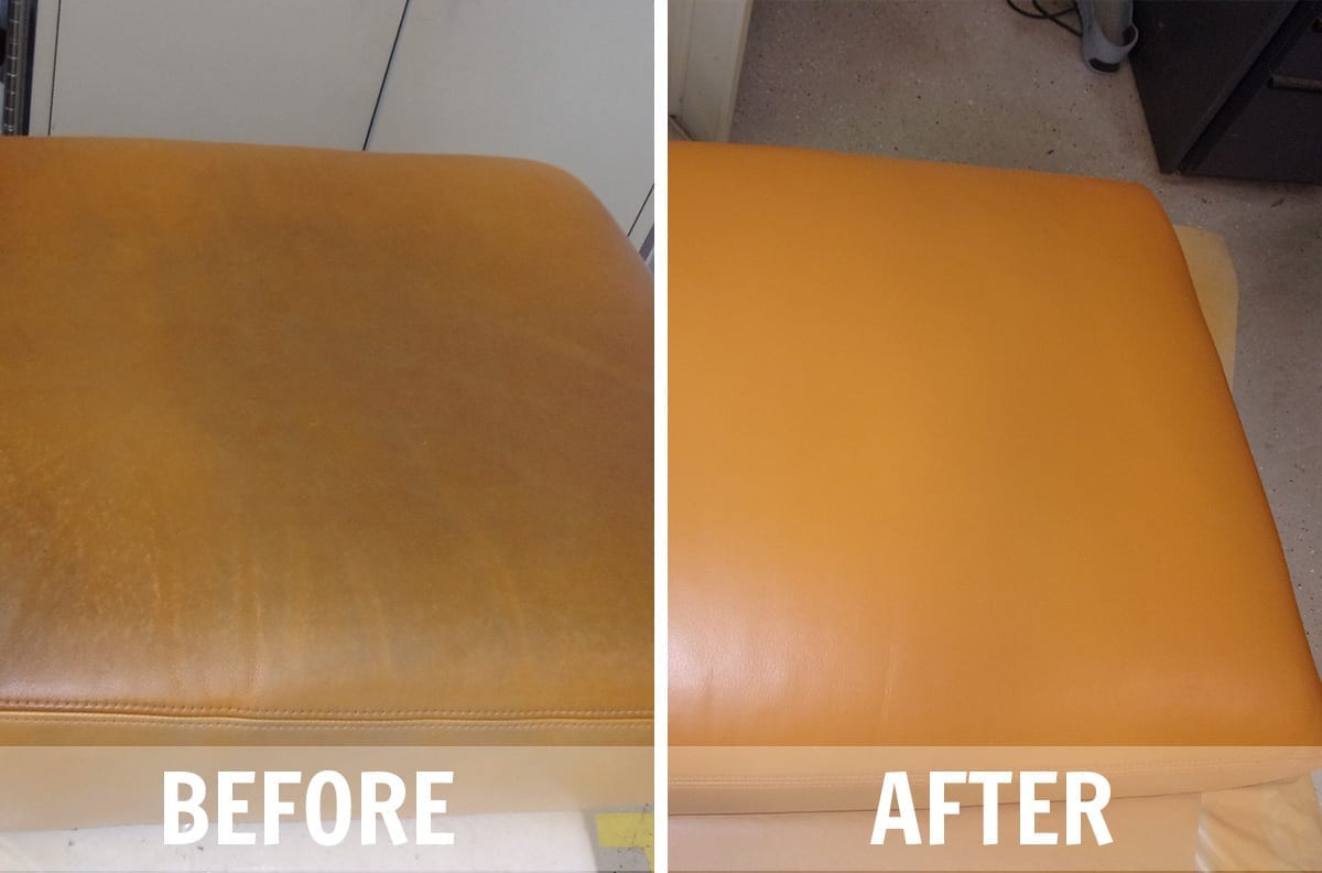 Leather Cleaning Before & After Chet's Cleaning