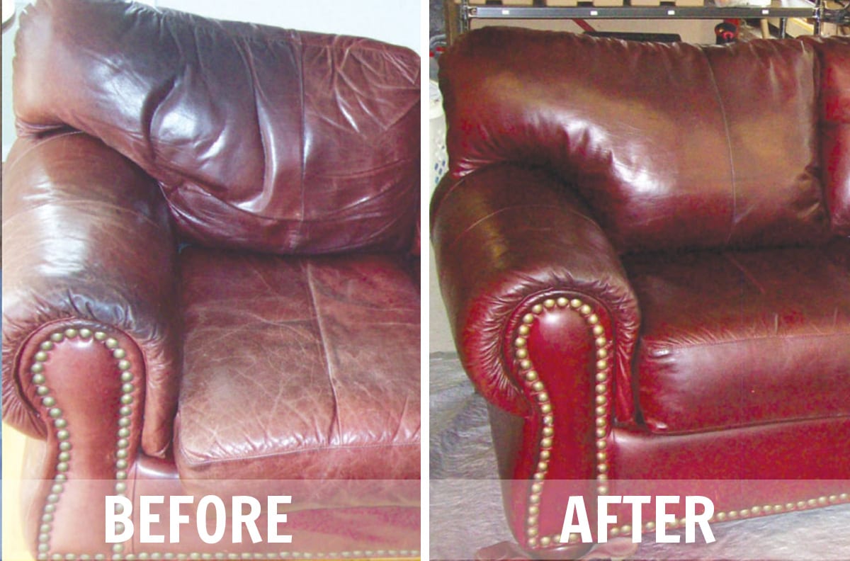 Leather Cleaning Before & After Chet's Cleaning