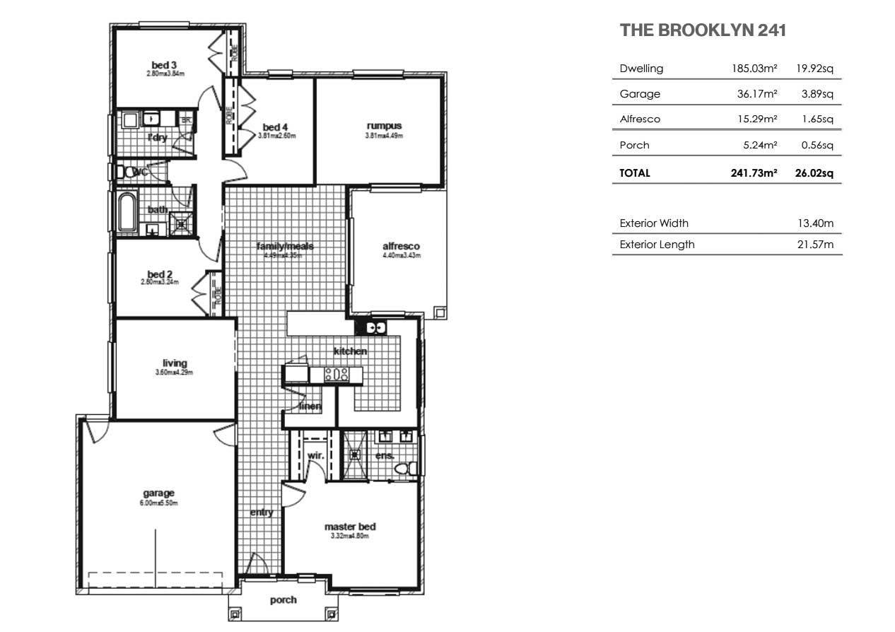 4 Bedroom Open Plan The Brooklyn by Cheviot Homes