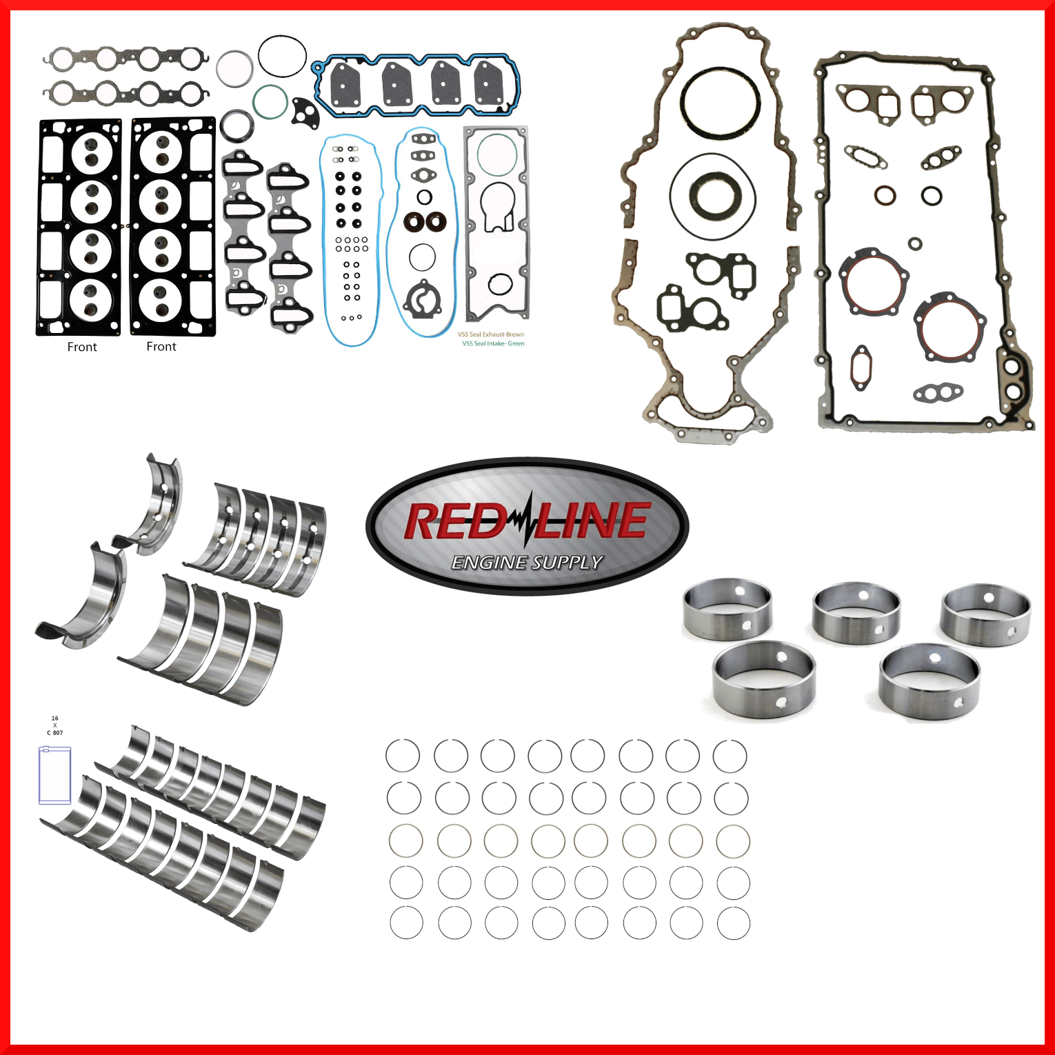 5.3L 325 Engine ReRing Overhaul Kit for 20102014 Chevy Rebuild Kits