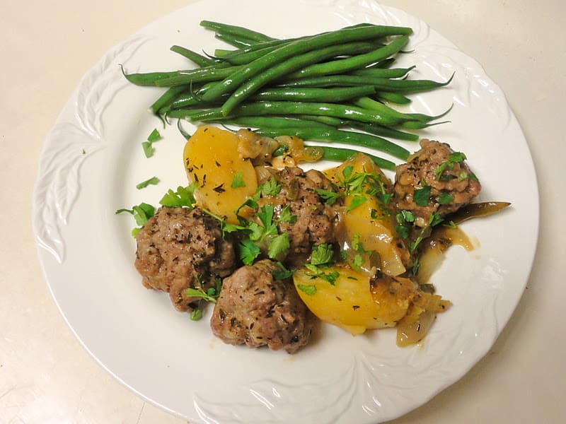 Sausages and Potato Ragout a la Jacques Pepin