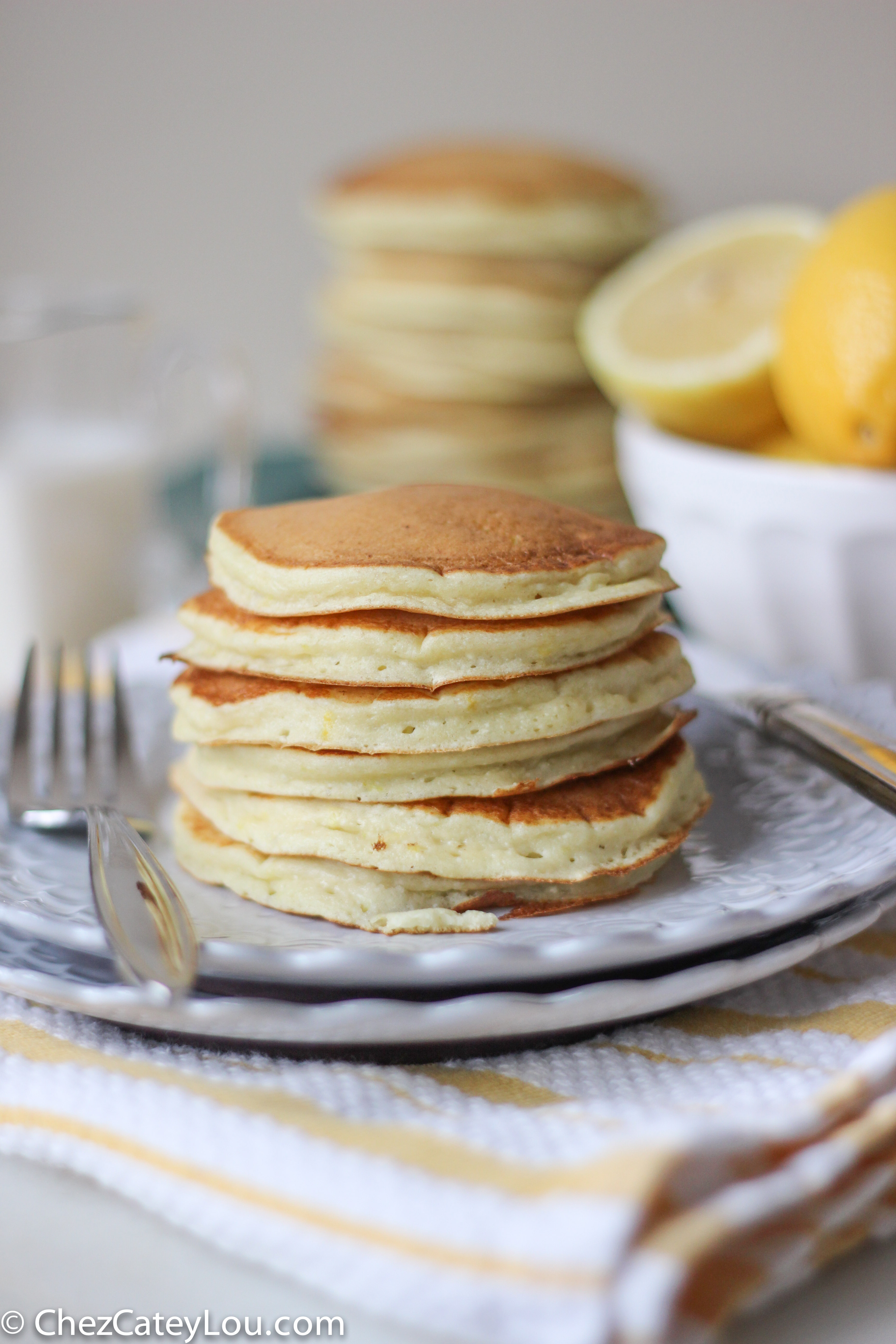 Lemon Ricotta Pancakes Chez CateyLou
