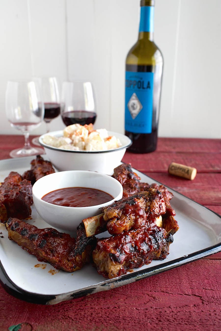 Grilled St. Louis Ribs with Gochujang Raspberry BBQ Sauce Chez Us