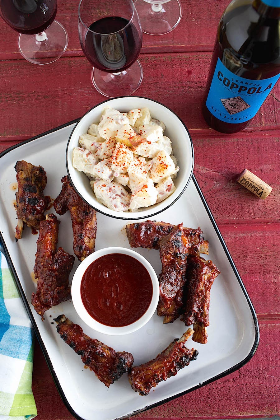 Grilled St. Louis Ribs with Gochujang Raspberry BBQ Sauce Chez Us