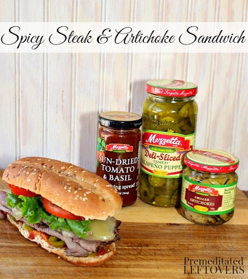 Spicy Steak and Artichoke Sandwich recipe Chefthisup