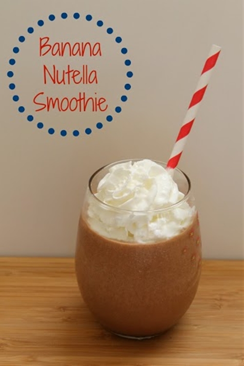 Banana Nutella Smoothie recipe Chefthisup