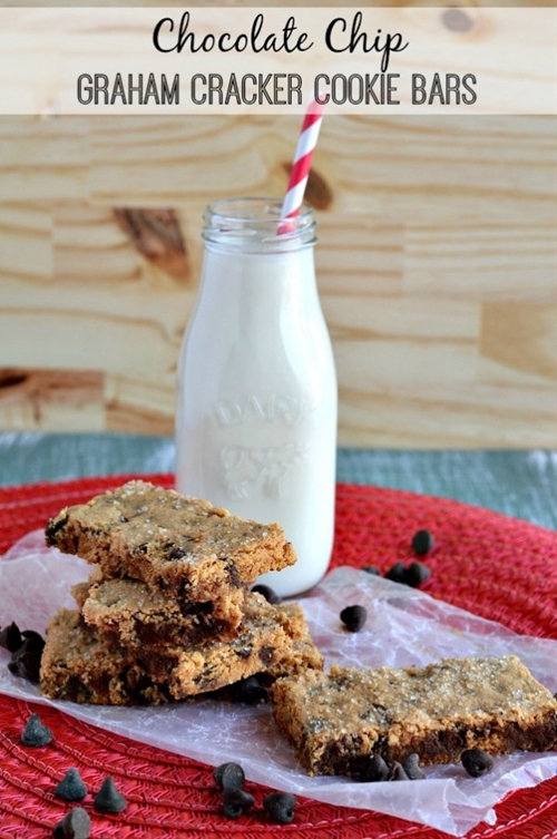 Chocolate Chip Graham Cracker Cookie Bars recipe Chefthisup