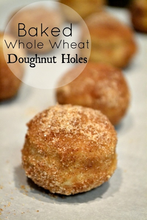 Baked Whole Wheat Doughnut Holes recipe Chefthisup