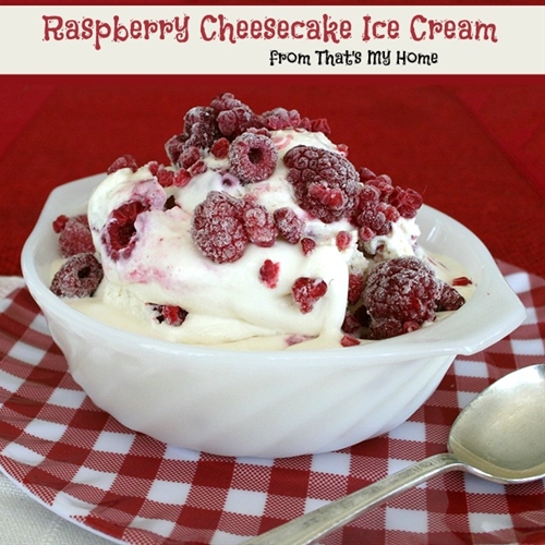 Raspberry Cheesecake Ice Cream recipe Chefthisup