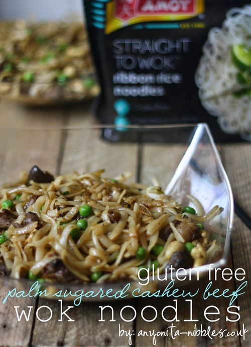 Gluten Free Palm Sugared Cashew Beef Wok Noodles recipe Chefthisup