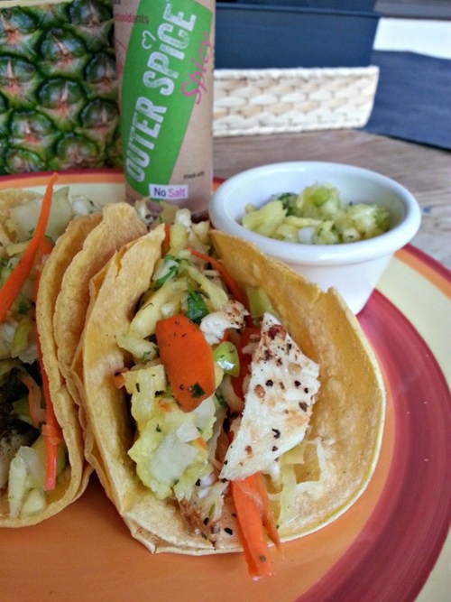Spicy Island Fish Tacos recipe Chefthisup
