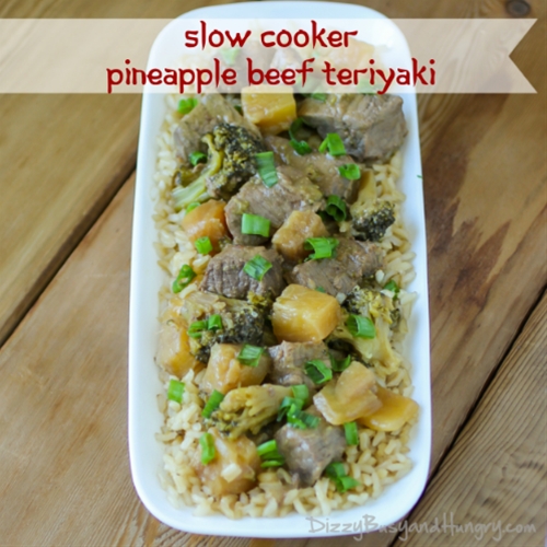 Slow Cooker Pineapple Beef Teriyaki recipe Chefthisup