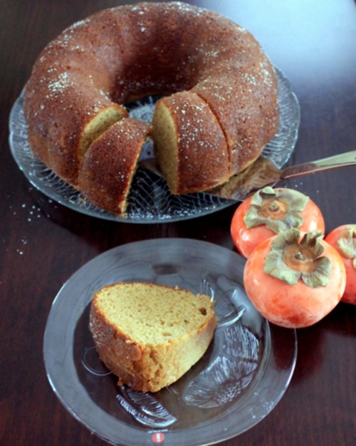 Persimmon Pear Spice Bundt Cake recipe Chefthisup